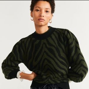 Mango Zebra Print Sweater